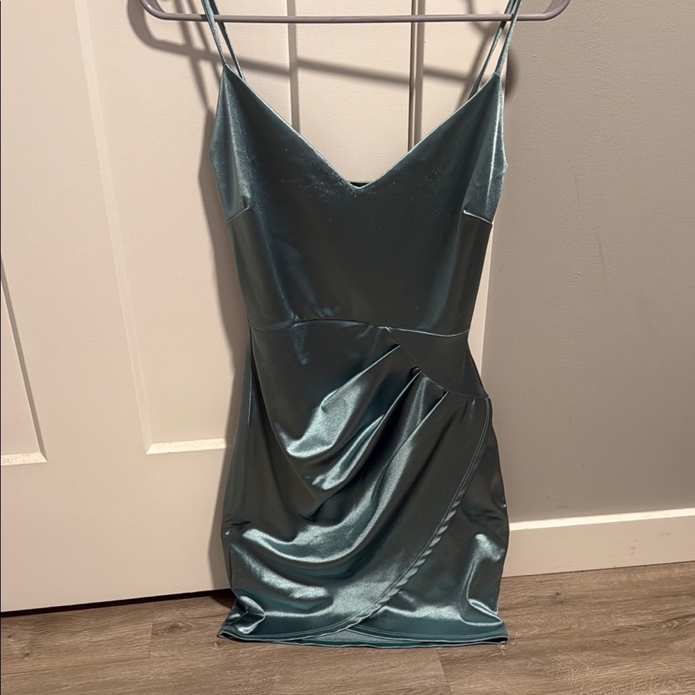 Windsor Green Slip Mini Dress Spaghetti Strap Cocktail